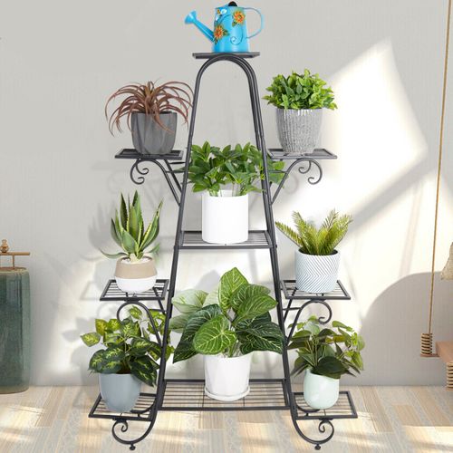 Wisfor 9-Tier Metal Plant Stand Garden Shelves Pot Holder Display Rack Storage — image 4