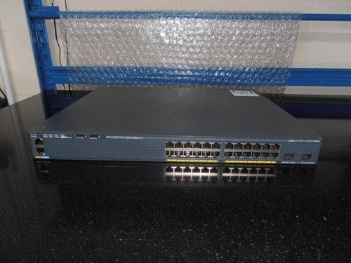 Cisco Catalyst WS-C2960X-24PD-L 24-Port Gig PoE Switch + 2X 10GbE  SFP+ Ports
