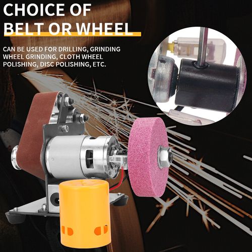 Mini Electric Belt Sander Bench Polisher Grinding Machine DIY Sharpener Tools — image 6