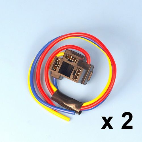 2 x H4 3 Pin Headlight Replacement Repair Bulb Holder Connector Plug Wire Socket