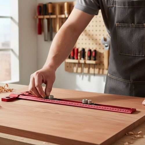 2-in-1 Guide Ruler Multi-Function Woodworking Scribe Tool for Woodworkers — image 9