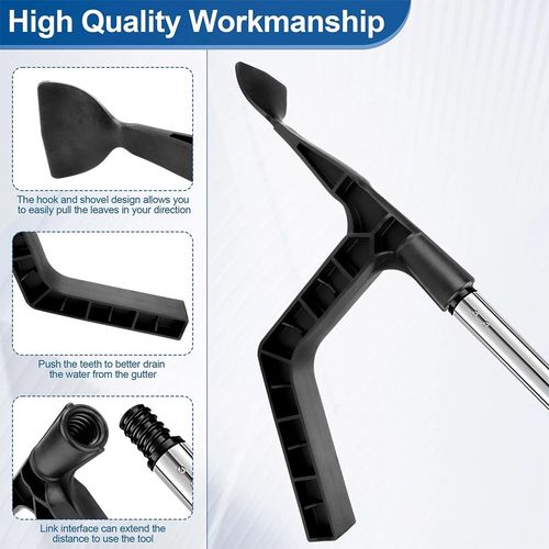Gutter Cleaning Tool Roof Gutter Cleaner with Splicing Pole Handle Detachable — image 7