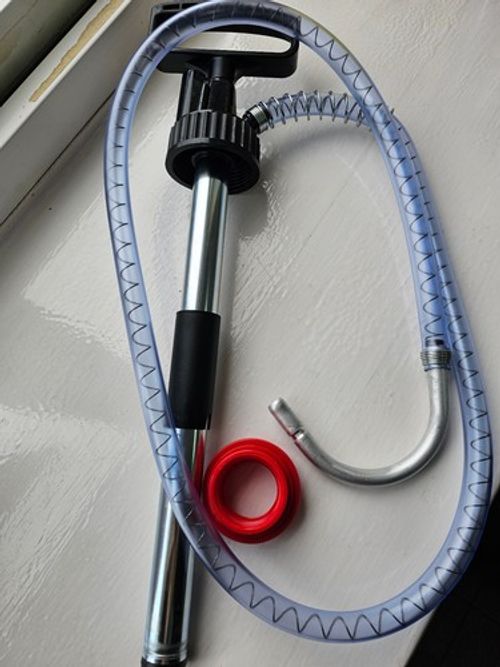 Flow Pump for 20 Litre Drums Suitable For Oil Gear Oil & ATF  127cm 50" PVC Hose