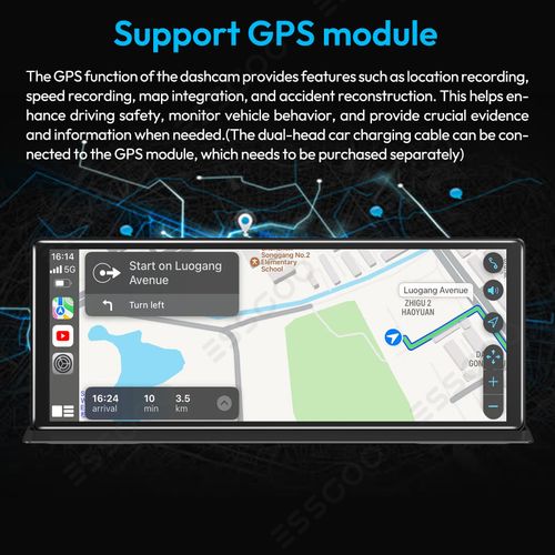 11.3" 4K Portable Carplay Screen Wireless Apple Carplay Android Auto Dash cam — image 5