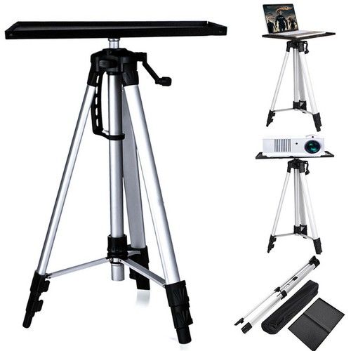 52-140cm Height Projector Tripod Stand Aluminium Adjustable For Laptop With Tray