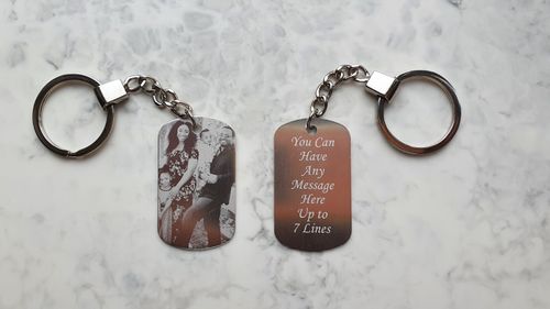 Personalised Engraved Photo Keyring - Keepsake -Your Photo -Image -FREE GIFT BAG — image 1