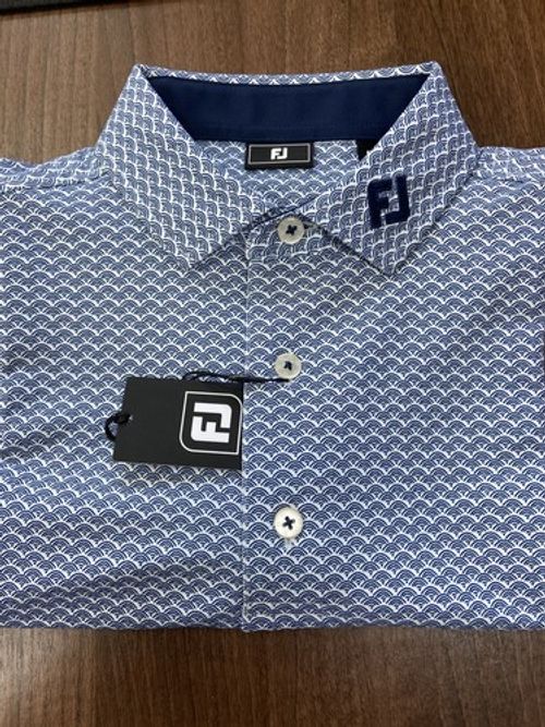 FootJoy Golf Shirt Scallop Geo Pique.Size Medium BNWT