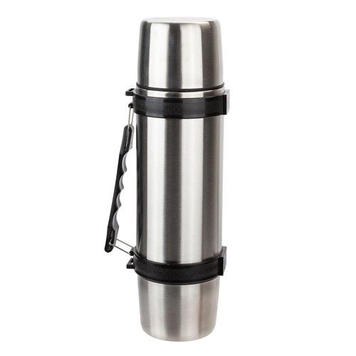 Insulated Stainless Steel Water Bottle | 1L Vacuum Flask, 2 Cups