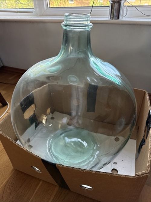 Vintage Large Glass Carboy Bottle Planter Terrarium Vase Demijohn 50L