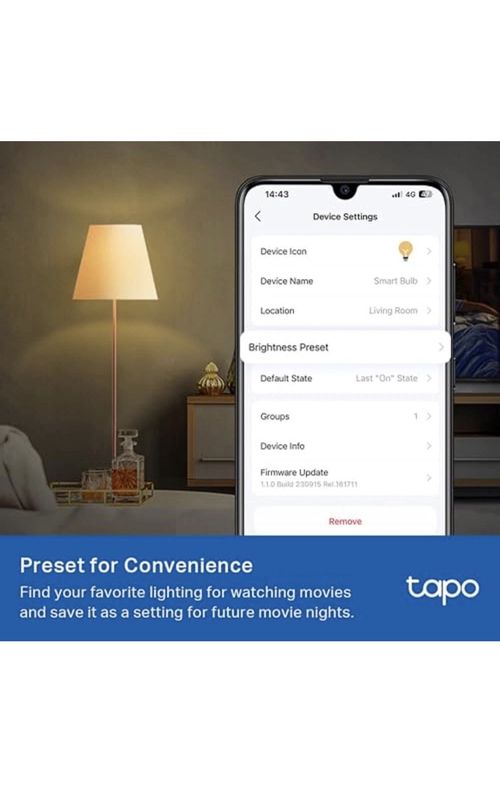 TP-Link Tapo WiFi LED Smart Bulb, E27 Smart Light Bulb Alexa, 8.7W Alexa Light  — image 3
