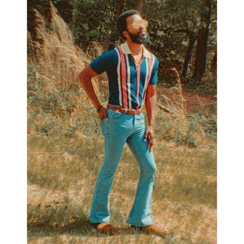 60s 70s Denim BELL BOTTOM Bellbottoms Flared FLARES Jeans Retro Pants ROCK MC249 — image 4