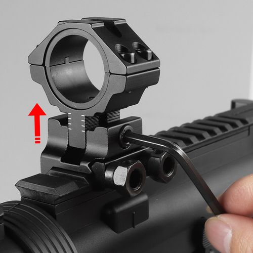 2Pcs 1"/30mm Adjustable Center Height Scope Mount for 11mm Dovetail Riser Base — image 15