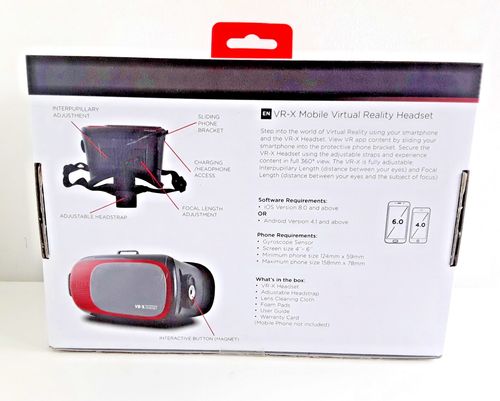 VR-X Virtual Reality Headset for Android / Apple Smart Phone New And Sealed — image 2