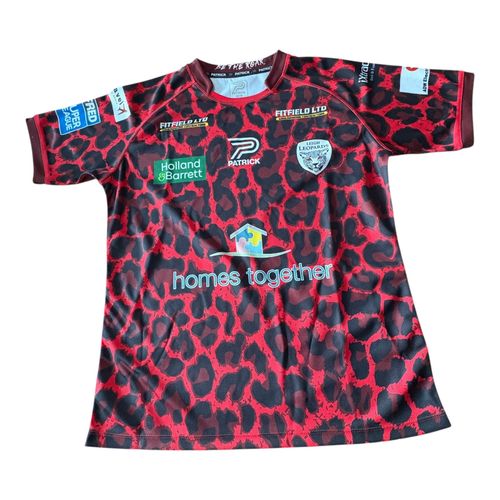 Leigh Leopards Rugby League Home Shirt 2024 - Patrick Medium Red Jersey Top — image 1