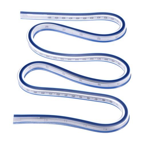 Flexible Ruler 36 Inch 90cm Curve Ruler for Engineering Drawing, Blue