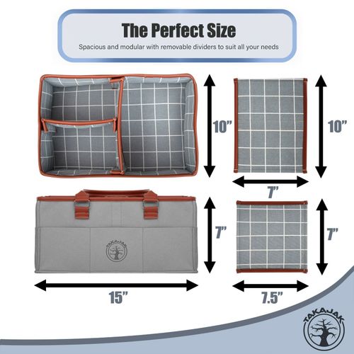 Baby Diaper Caddy Organiser - Portable Nappy Wipes Tote with Change Mat AU — image 4
