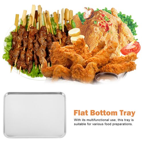 1Pc Large Stainless Steel Baking Tray Rectangular Baking Tray for Restaurant UK — image 6