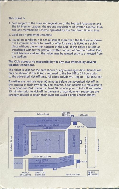 EVERTON V BIRMINGHAM CITY-28/12/03-FA PREMIER LEAGUE TICKET. — image 2