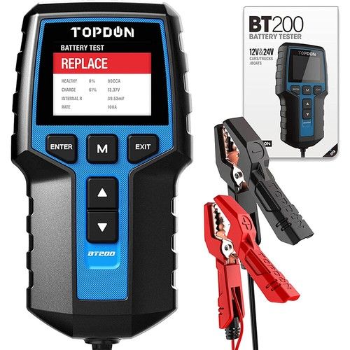 2026 TOPDON BT200 Car Battery Tester 12V 24V Load Test Charging System Analyzer