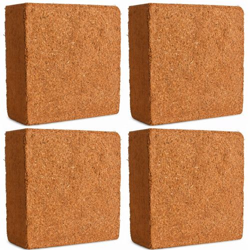 4 x 60L Coco Coir Block Peat Free Compost Brick Soil Grow Medium Expands Natural
