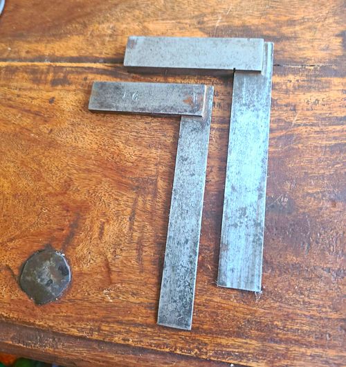 Moore & Wright Steel Engineer’s Try Squares Set of 2 Right Angle, Sheffield — image 1