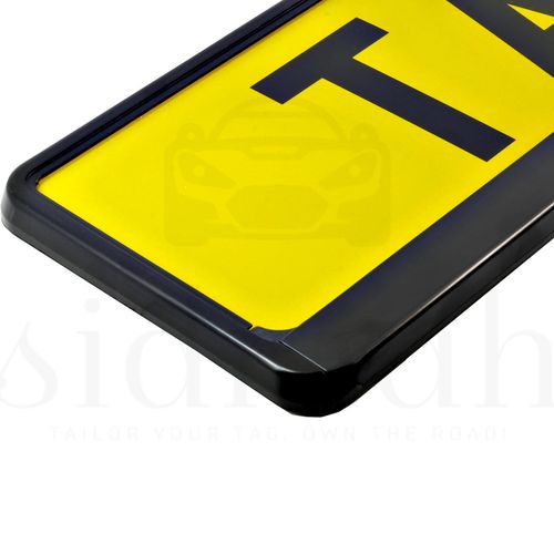Pair of Premium Number Plate Holders | Front & Rear Frames | Stylish Matte Black — image 5