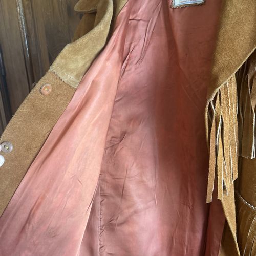 Vtg tt Western  Suede Leather Fringe/tassle  Jacket Brown — image 2