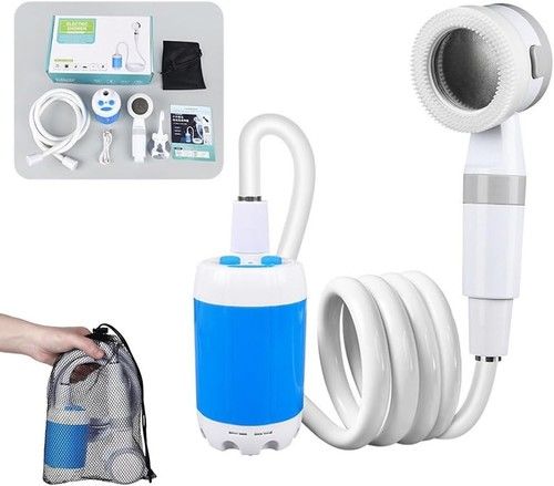 Portable Camping Shower Pump,Rechargeable-Outdoor Shower Head Sprayer,with Hose