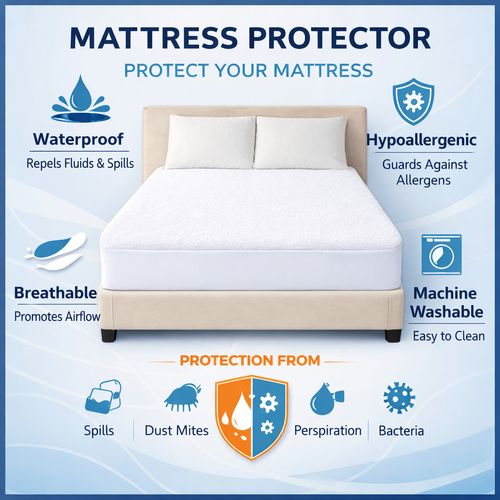 Waterproof Mattress Protector Double Extra Deep 30cm Non Noisy Fitted Bed Sheet — image 8