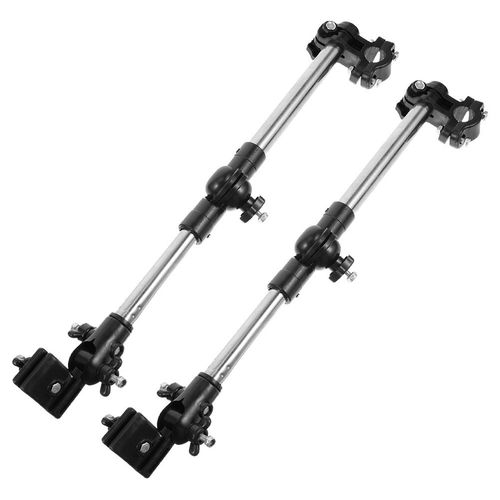 Stainless Steel Bicycle Umbrella Holder Foldable Adjustable Black Bracket — image 11