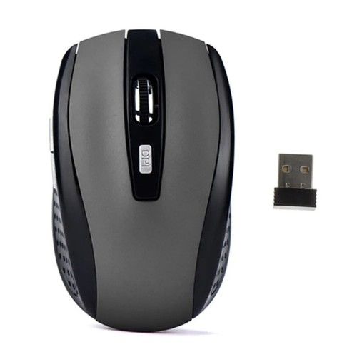 BLACK WIRELESS CORDLESS 2.4ghZ MOUSE USB DONGLE OPTICAL SCROLL FOR PC LAPTOP MAC