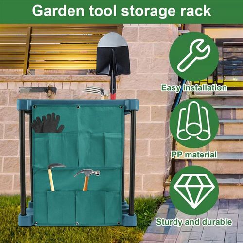 Heavy Duty Garden Tool Organizer Rack Storage Holder Rake Garage Equipments UK — image 3