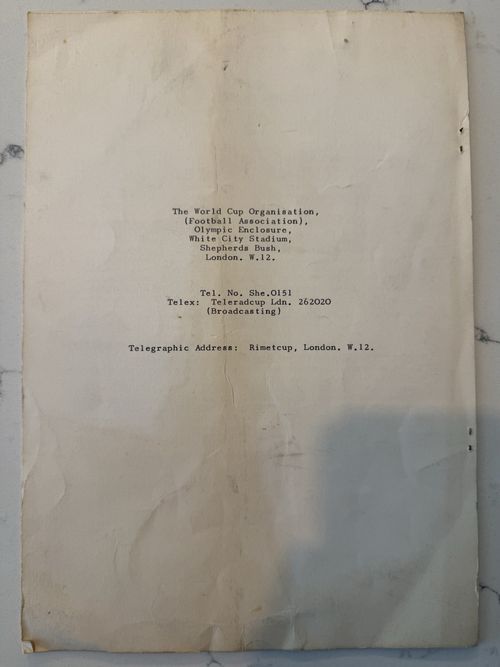 1966 World Cup - Complete set of 5 FIFA/FA Bulletins *SUPER RARE* — image 5