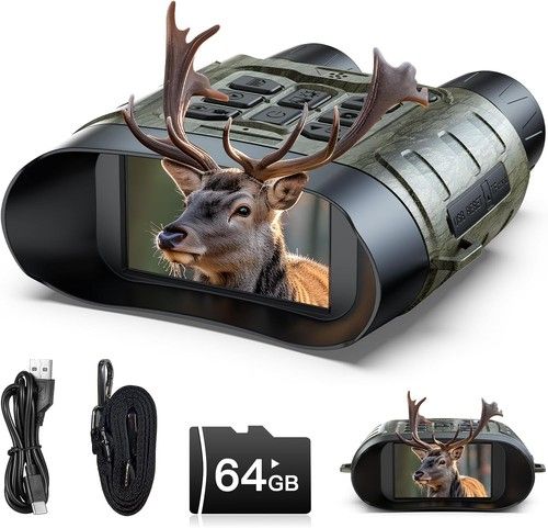 4K Full Color Night Vision Goggles 112MP Infrared Digital Binoculars 12X18X Zoom