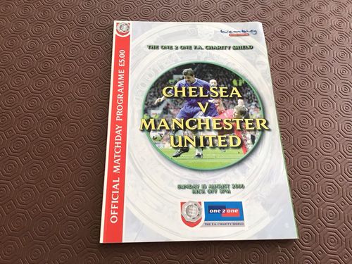 2000 Charity Shield Chelsea v Manchester United Match Tickets x3 + Programme — image 3