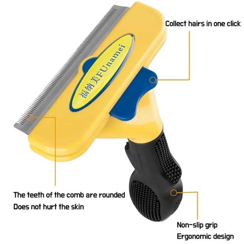 Large Dog Hair Removal Comb Pet Grooming Brush Cat Undercoat Deshedding Tool — image 3