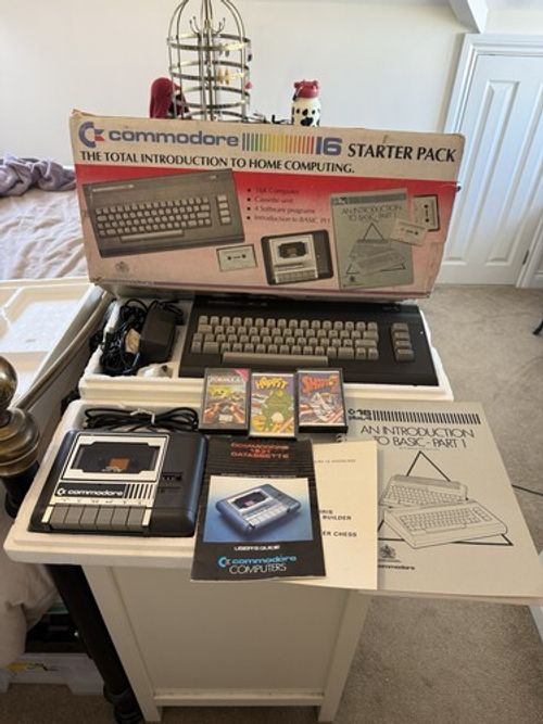 Vintage Commodore C16 Starter Pack In Original Box - Complete - Spares & Repairs
