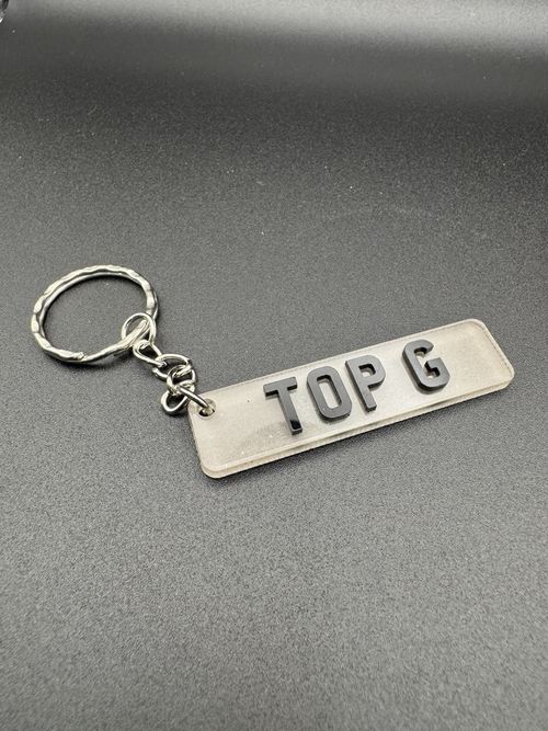 Personalised Gift Custom Name 4D Car Number Plate Keyring Custom Name Keychain — image 5
