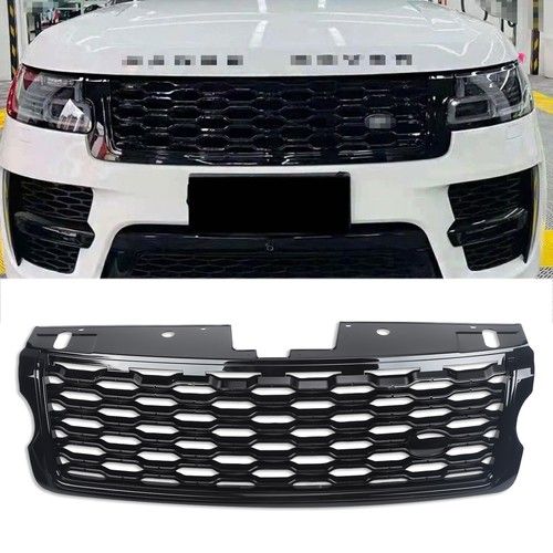FRONT GRILLE 2018 FACELIFT LOOK GLOSS BLACK FOR RANGE ROVER VOGUE L405 2013-2017