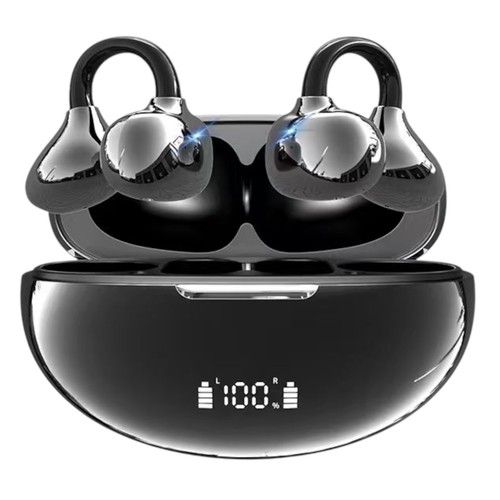 Wireless Clip On Earbuds Bluetooth 5.3 Open Ear Headphones For Android & iPhone