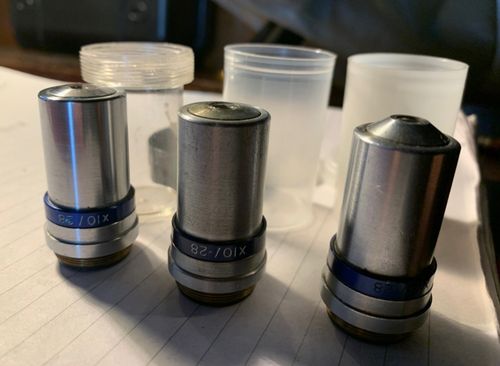 Vintage Watson 10x Magnification Long-Barrel Parachromatic Microscope Objective — image 1