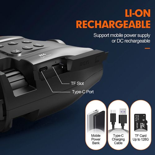 Head Mounted Night Vision Goggles 5X Digital Zoom Binoculars IR Infrared Hunting — image 17