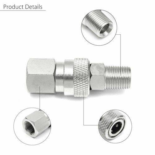 Paintball PCP 8mm Quick Release Disconnect Coupler 1/8NPT Fitting Male & Female