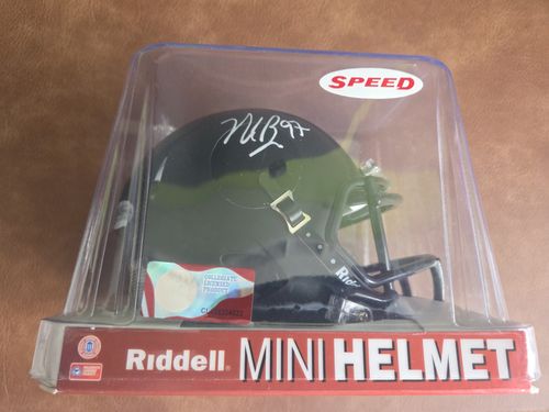 Nick Bosa Signed COA Beckett Collegiete Ohio State Buckeyes Mini Helmet — image 3
