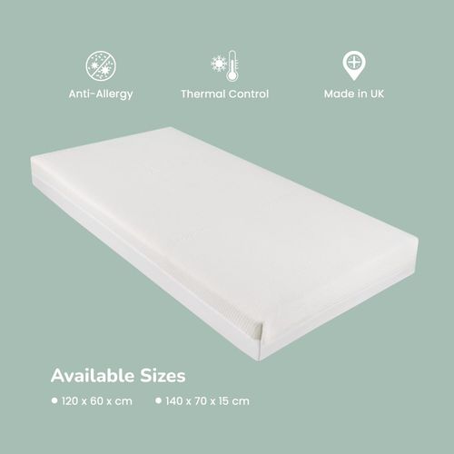 ECO Cool Touch Technology Baby Toddler Cot Bed Mattress + Cool Touch Cot Pillow — image 10