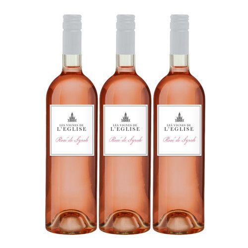 Les Vignes de l'Église Rosé de Syrah 3x75cl – French Rosé Wine | Fresh & Fruity