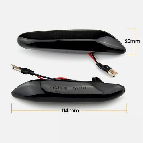 2PCS Black Smoked Side Indicator LED Repeater Light For BMW E81 E87 E90 E92 E60 — image 7