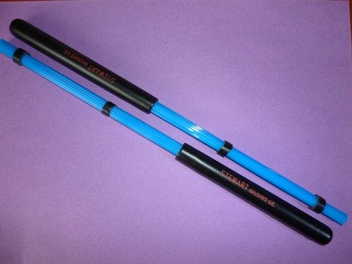 BLUE NYLON HOT RODS Excellent Value Stewart Brushes UK Drum Brushes Sticks