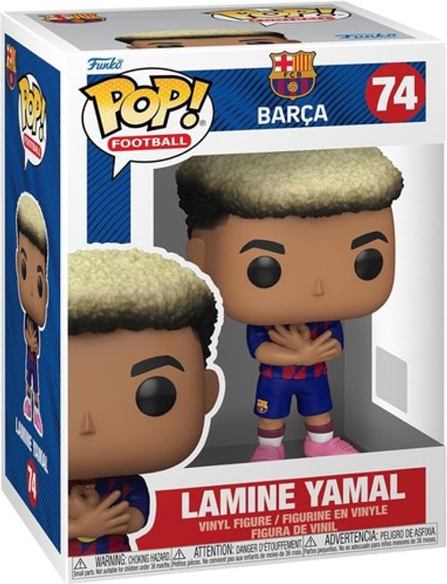 BARCELONA FC  LAMINE YAMAL 3.75" POP FOOTBALL VINYL FIGURE FUNKO 74 BARCA NEW