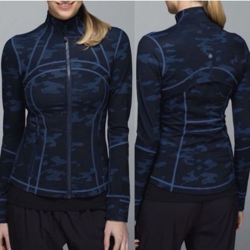 Lululemon Define Jacket:  Blue “oil slick camouflage” size 8 — image 3